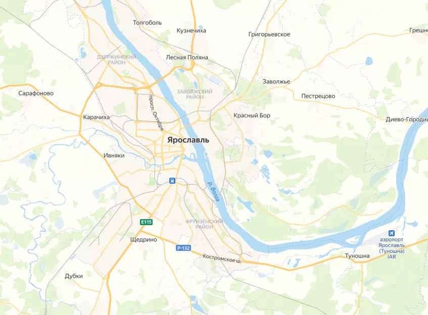 Карта Ярославля